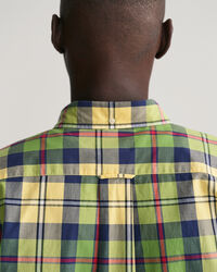 Regular&nbsp;fit ‑mitoitettu suuriruutuinen popliinipaita