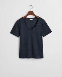 Pellava-t‑paita, v-p&auml;&auml;ntie