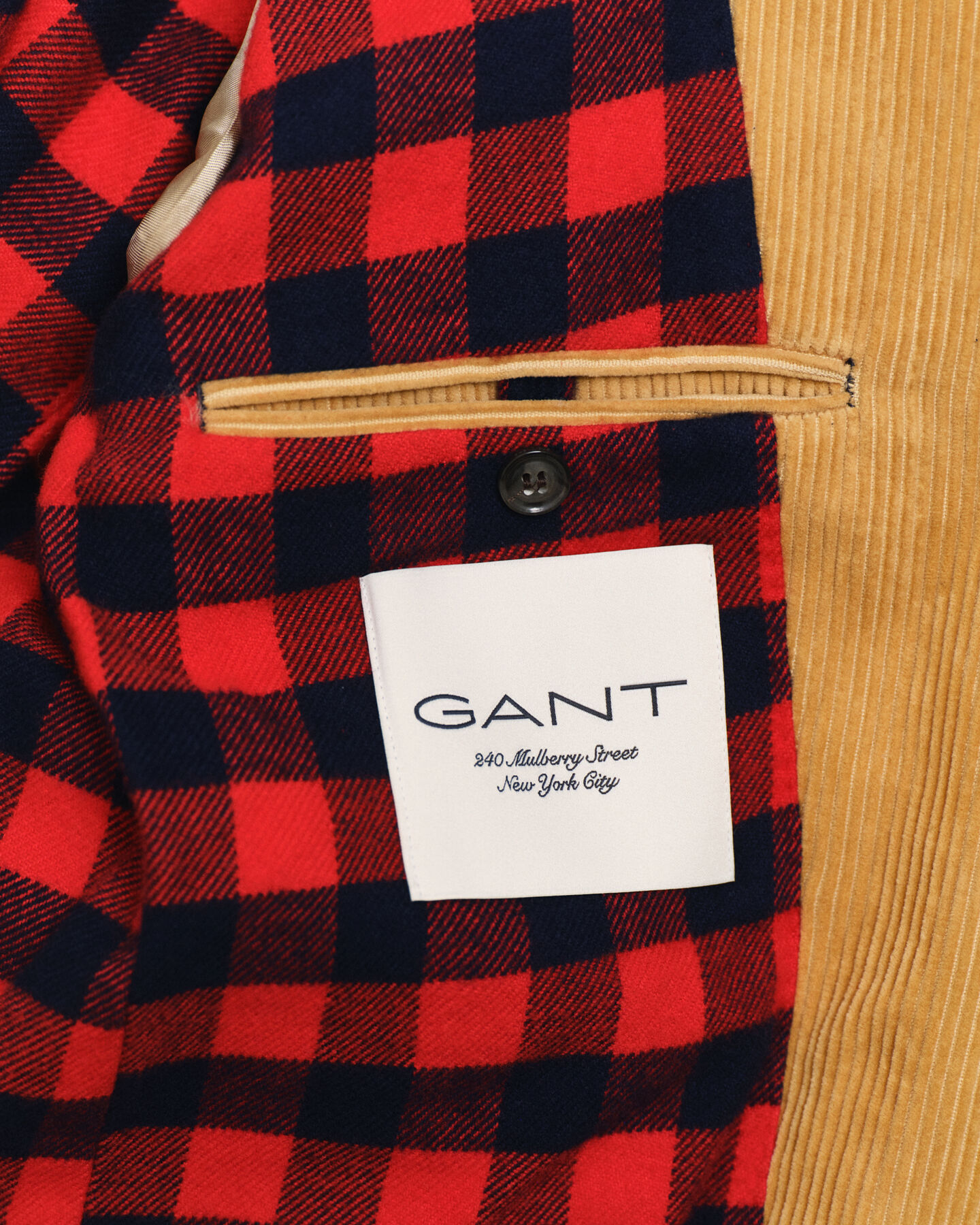 Regular fit ‑mitoitettu vakosamettibleiseri