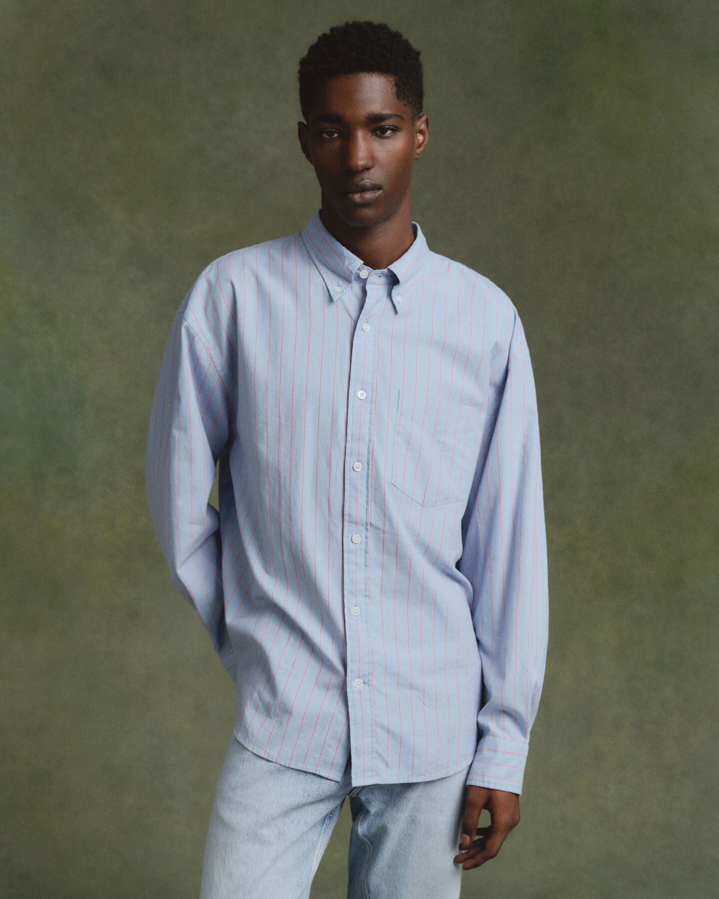 Oversized fit -mitoitettu raidallinen Dreamy-oxford-paita