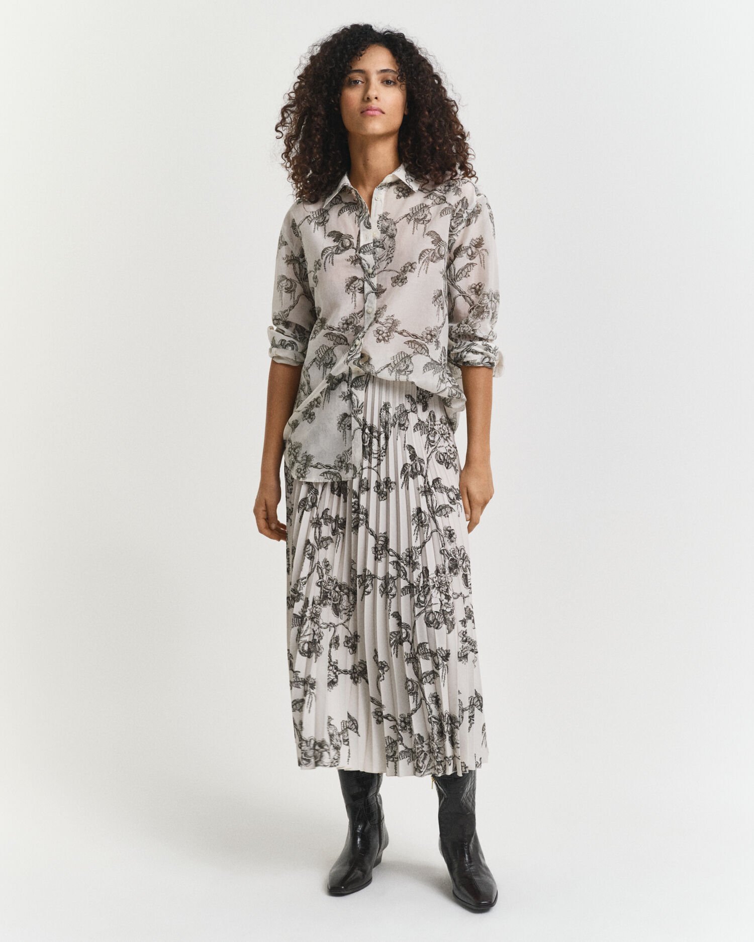 Midimittainen puukuvioinen vekkihame