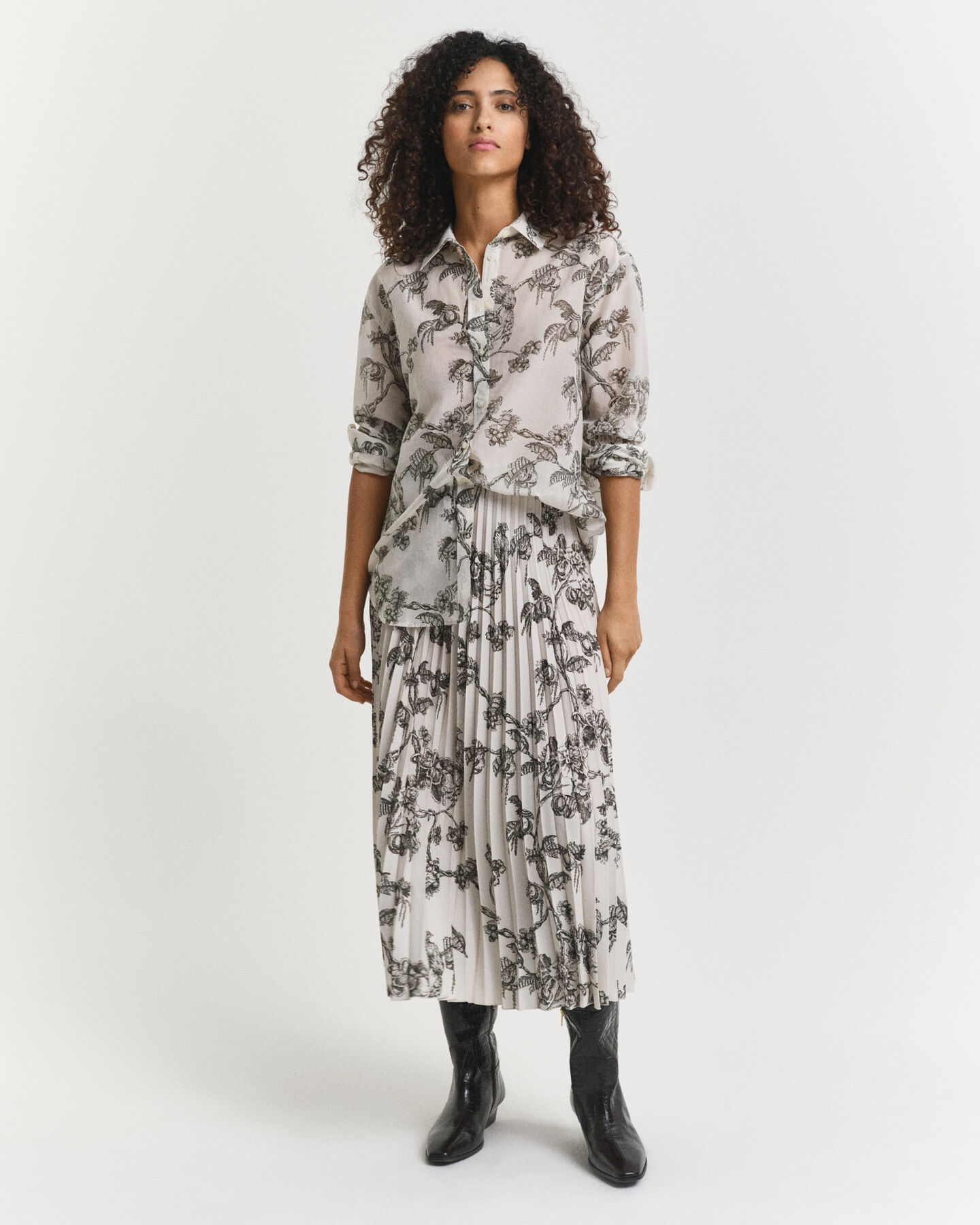 Midimittainen puukuvioinen vekkihame