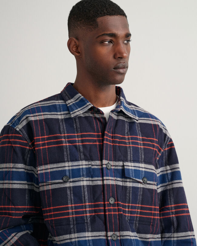 Tikattu flanellikankainen päällyspaita