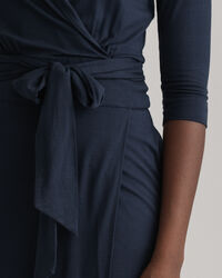 Jerseykankainen kietaisumekko