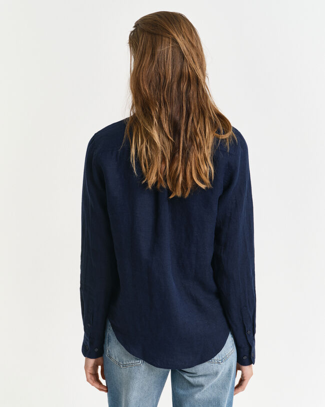 Regular fit ‑mitoitettu pellavapaita