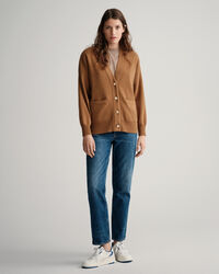 Yksivärinen oversized fit ‑mitoitettu neuletakki