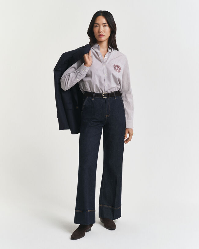 Relaxed fit ‑mitoitettu klassinen Graphic-popliinipaita