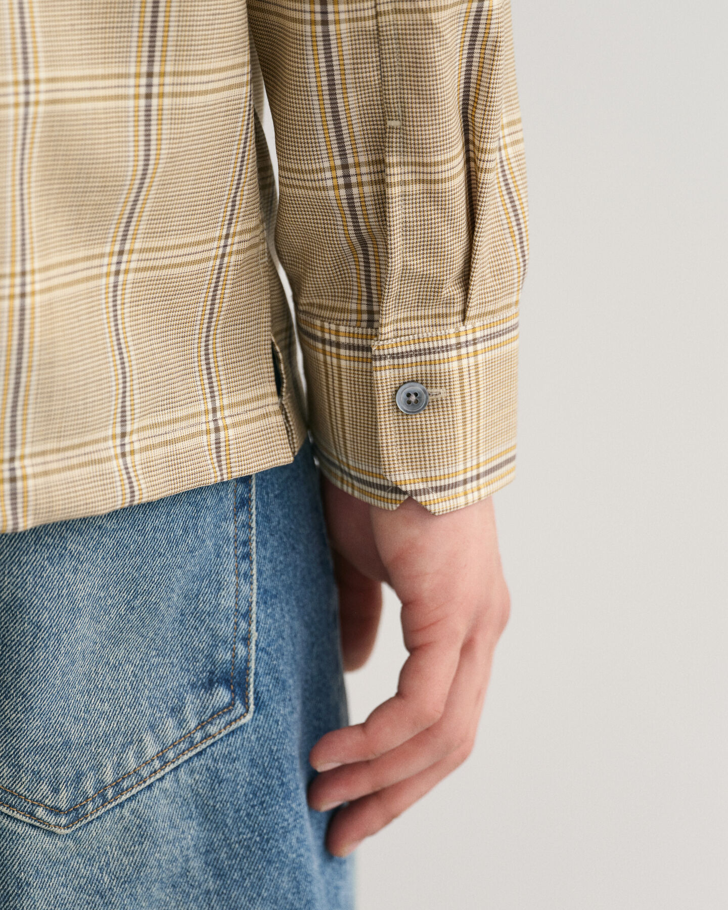 Relaxed fit ‑mitoitettu ruutupaita villa