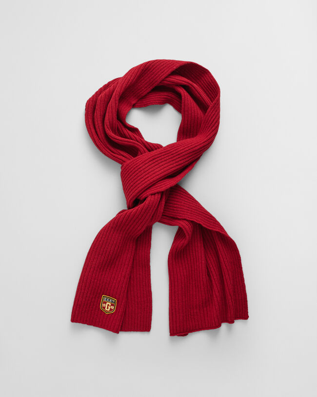 Badge-villapipo ja ‑kaulaliina lahjapakkauksessa