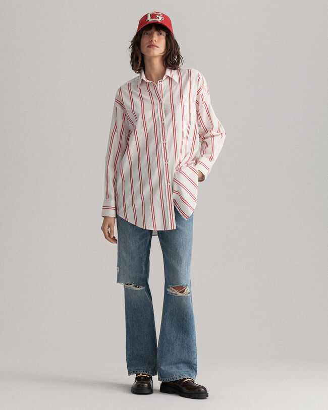 Oversized&nbsp;fit ‑mitoitettu raitapaita