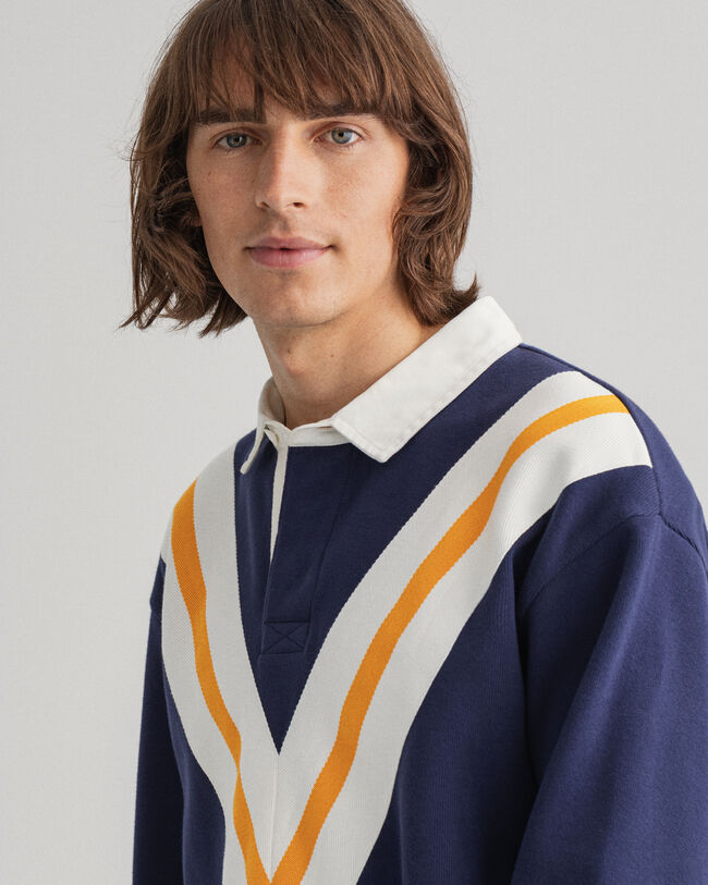 Tiger Heavy Rugger ‑paita v:n muotoisella raitakuviolla