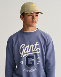 Teens-malliston Graphic-collegepaita, jossa py&ouml;re&auml; p&auml;&auml;ntie