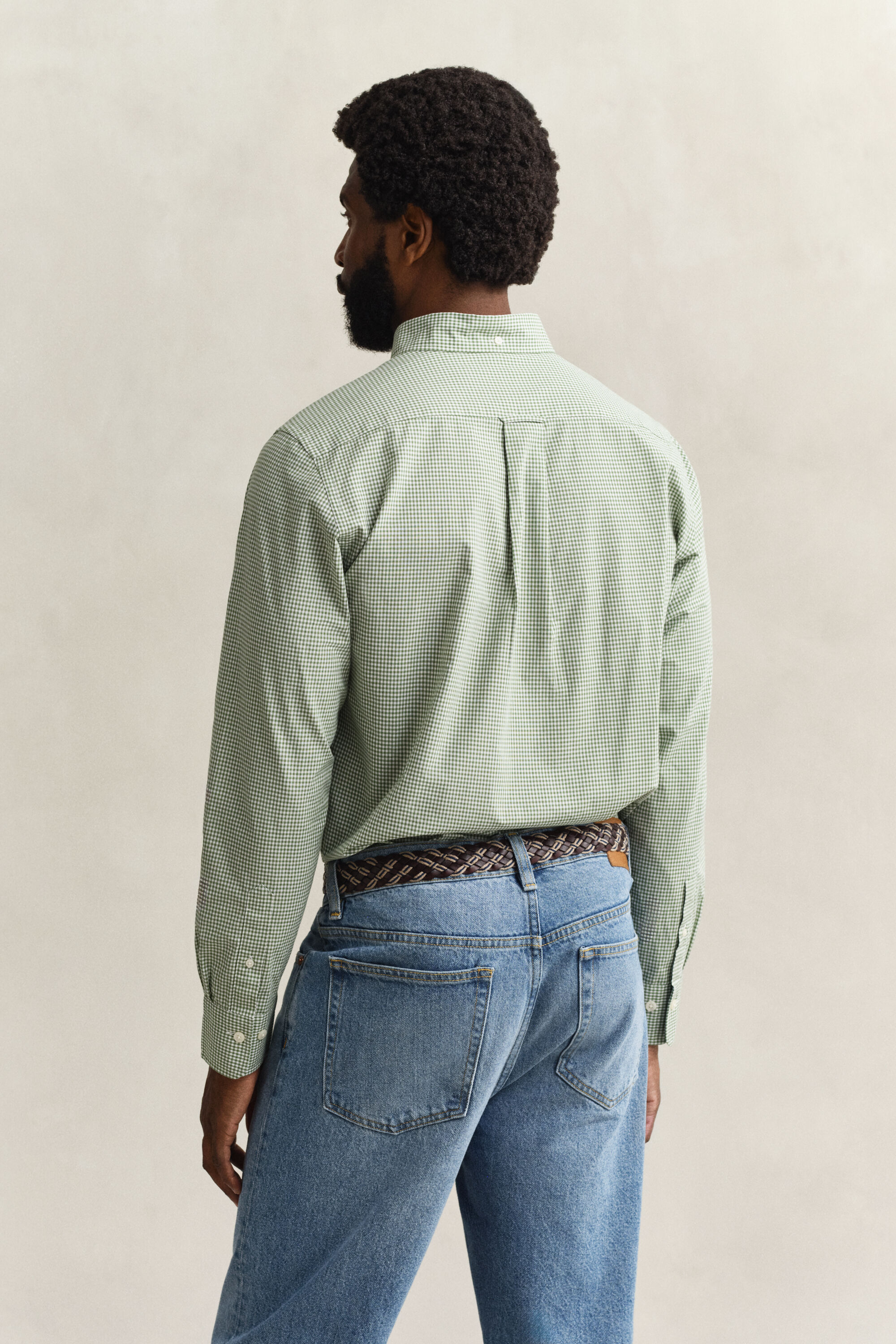 Gingham-ruudullinen Classic-popliinipaita