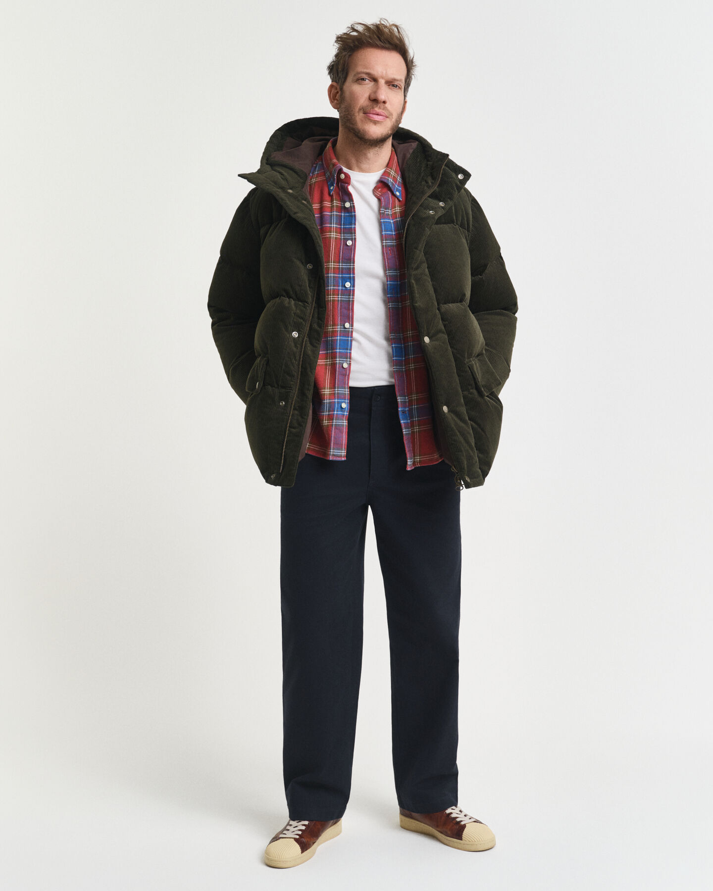 Relaxed fit ‑mitoitettu ruudullinen tvillipaita