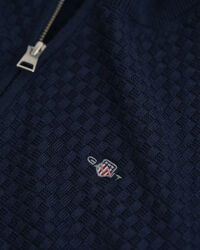 Teens-malliston kohopintainen neulepusero, vetoketjukaulus