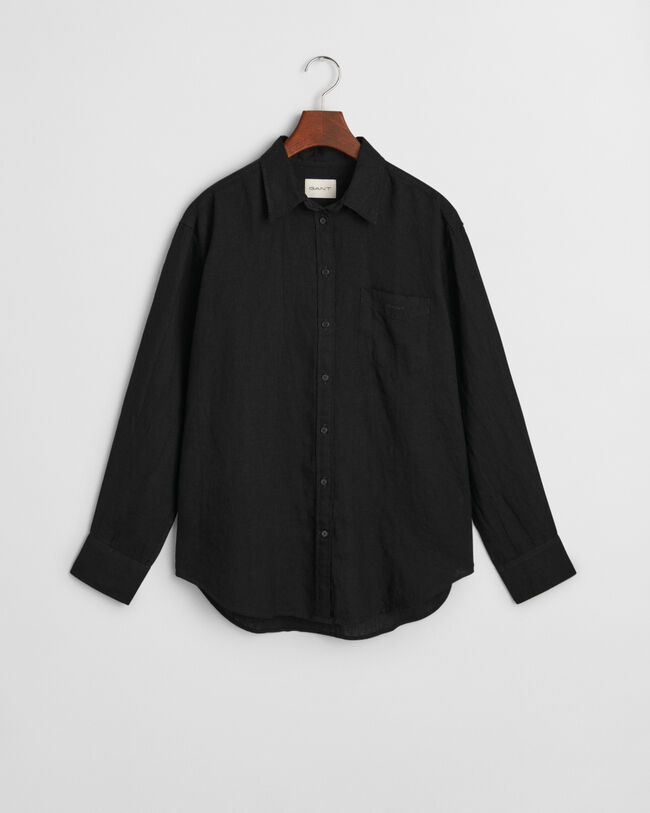 Relaxed&nbsp;fit ‑mitoitettu pellavapaita