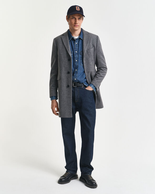 Kaksisävyinen villakangastakki