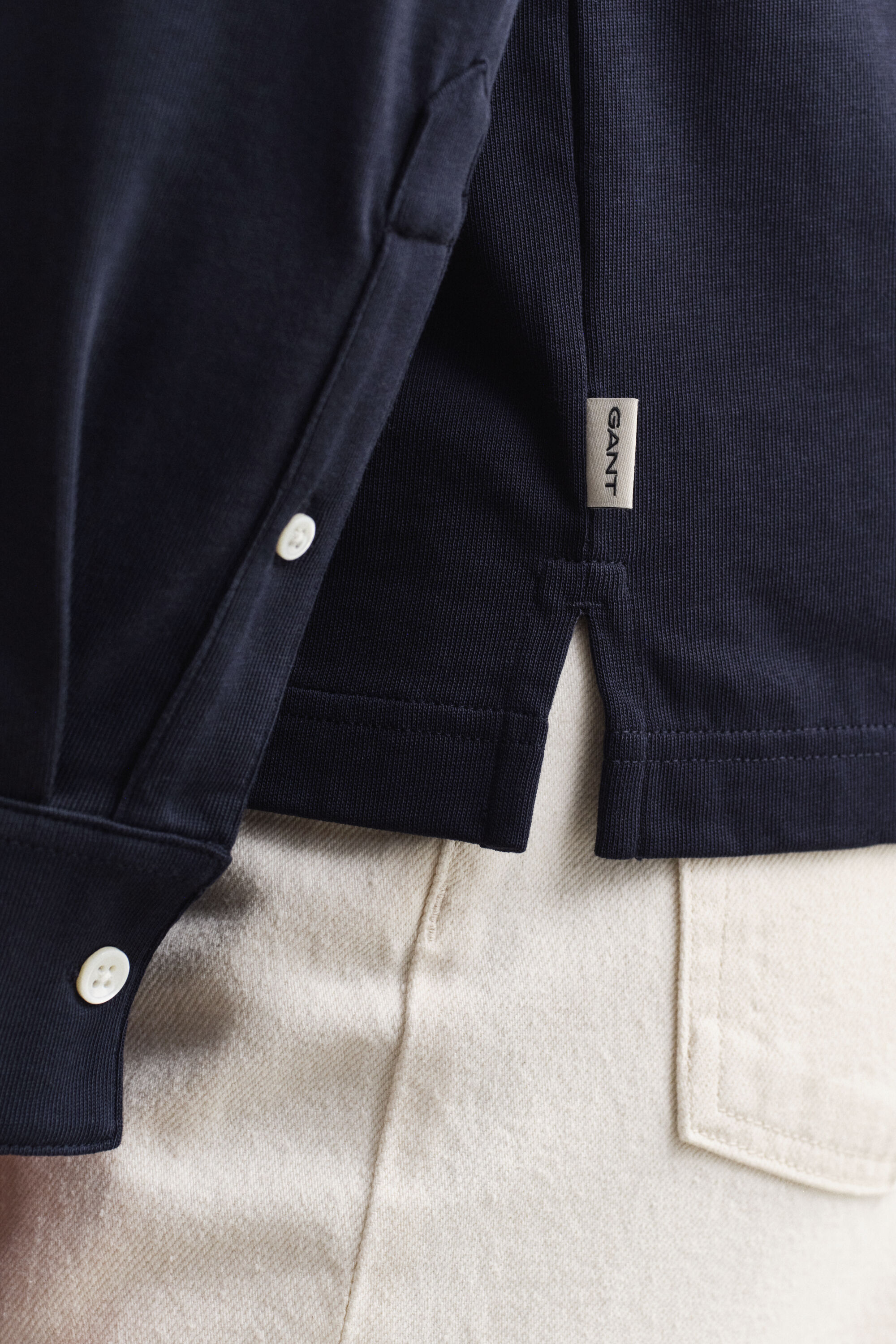 Pitkähihainen pikeepaita pima-puuvillaa