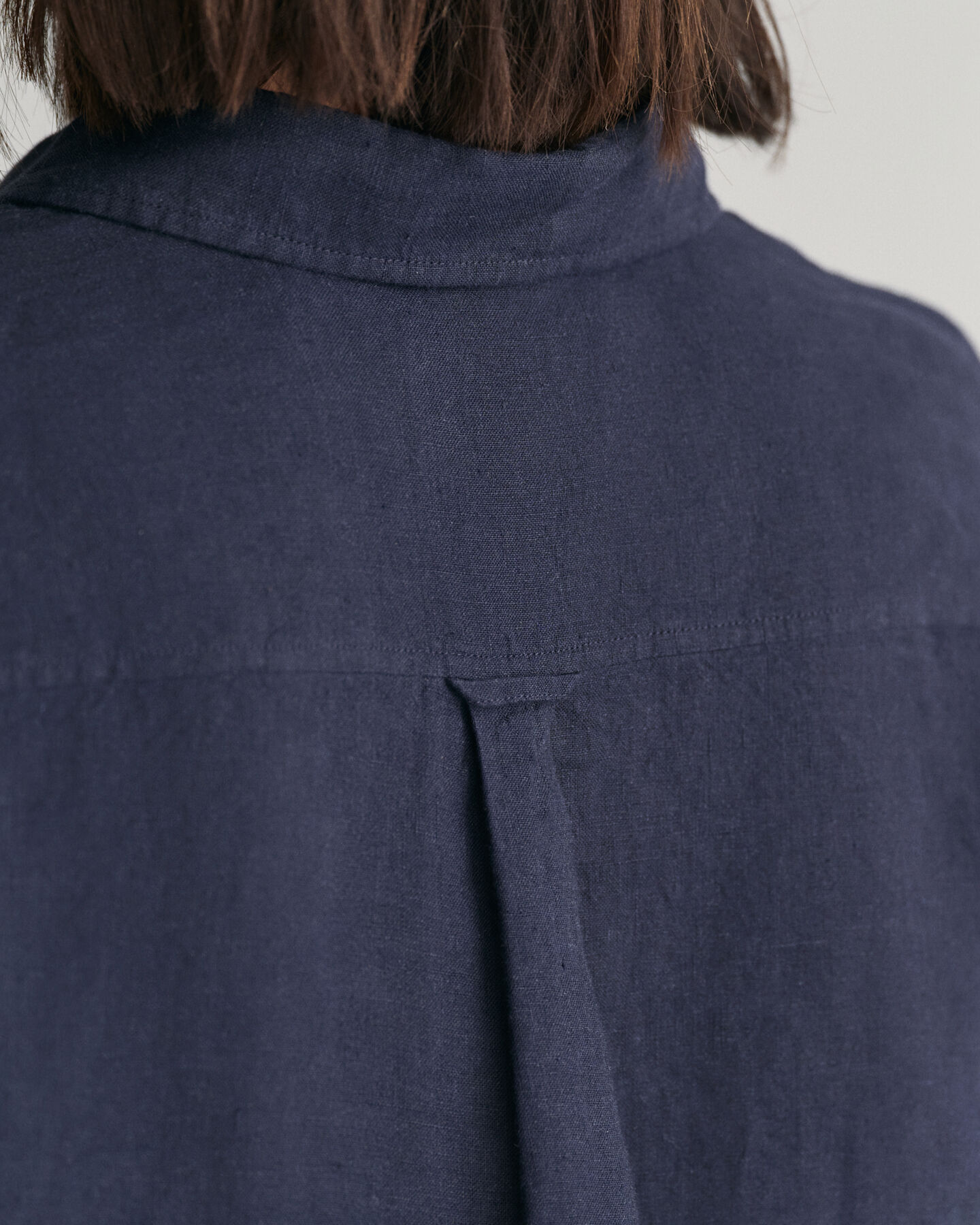 Regular fit ‑mitoitettu pellavainen chambray-paita