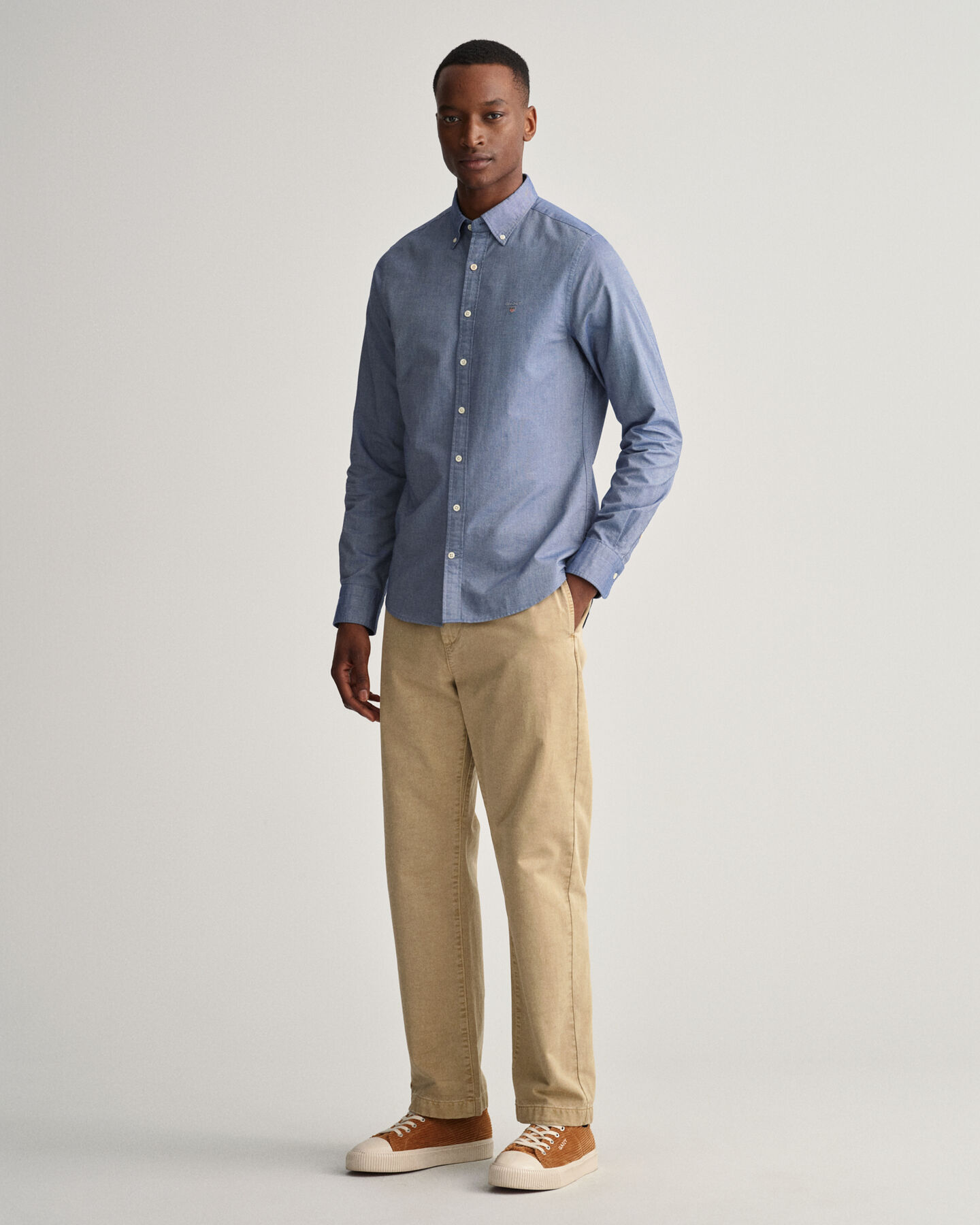 Slim fit ‑mitoitettu oxford-paita