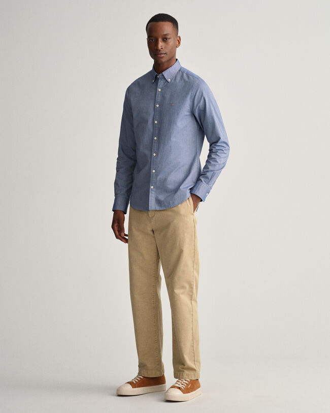 Slim fit ‑mitoitettu oxford-paita