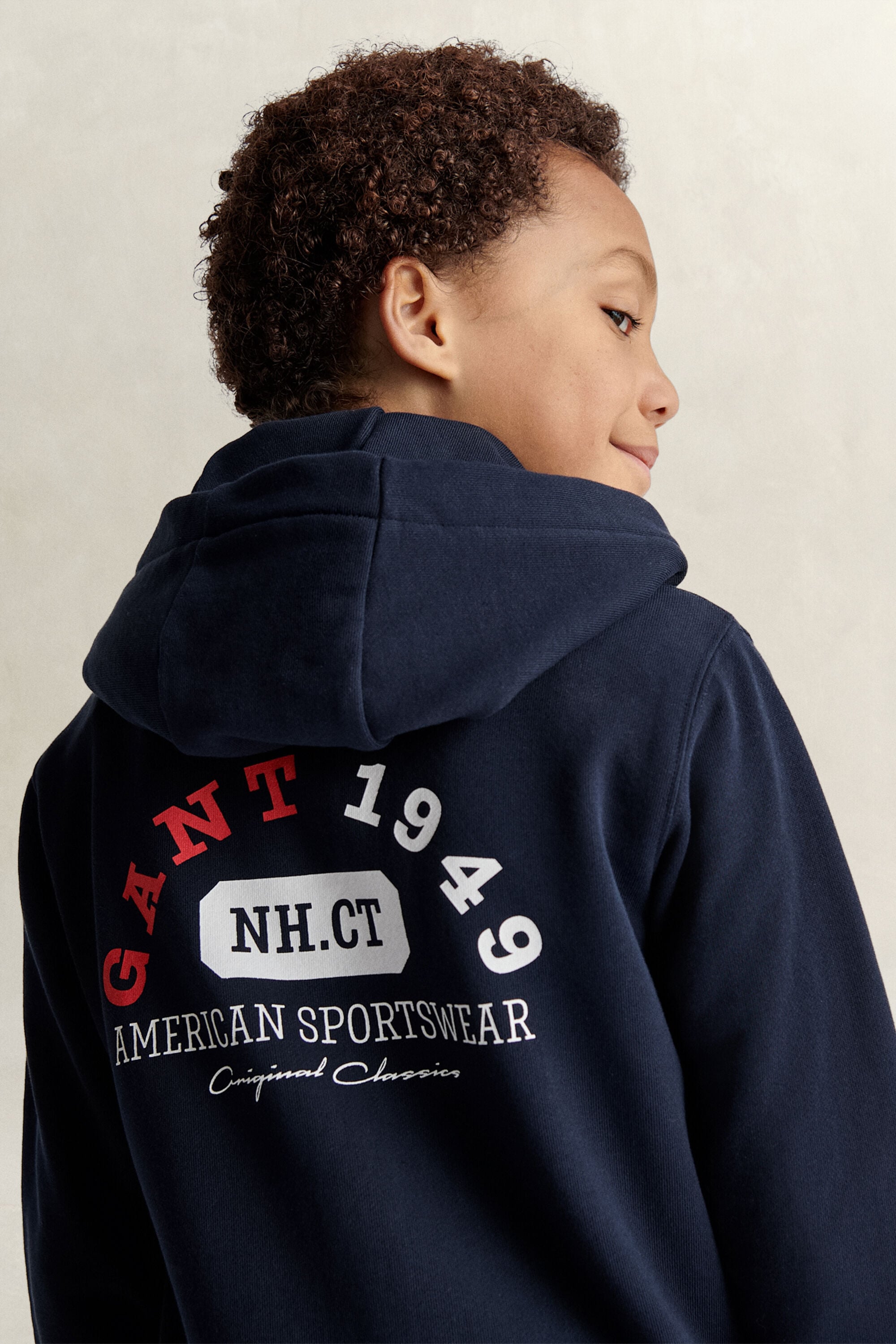 Teen Boys ‑malliston vetoketjullinen printtihuppari