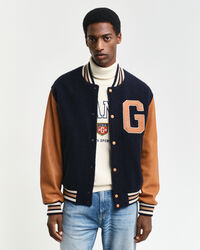 GANT Varsity Jacket ‑takki villaa ja nahkaa