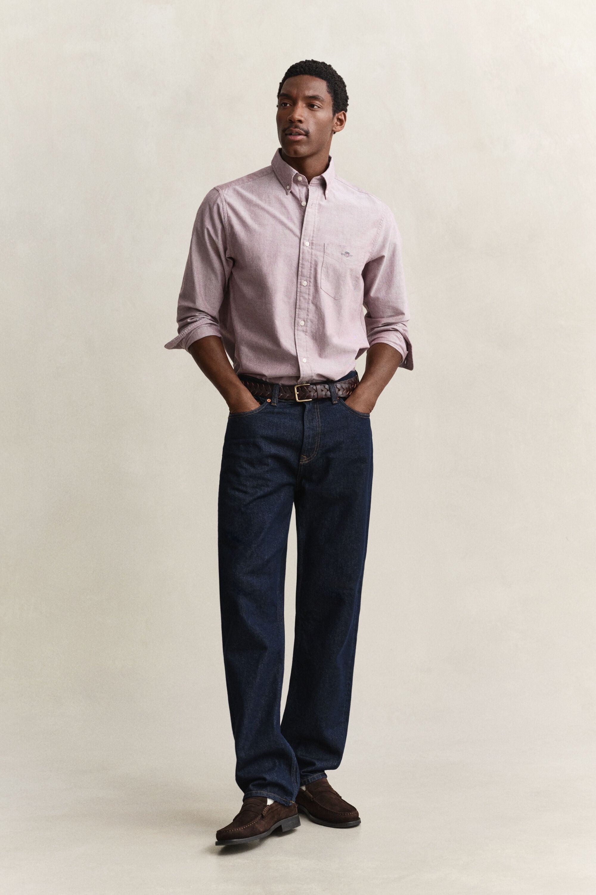 Regular fit ‑mitoitettu klassinen oxford-paita