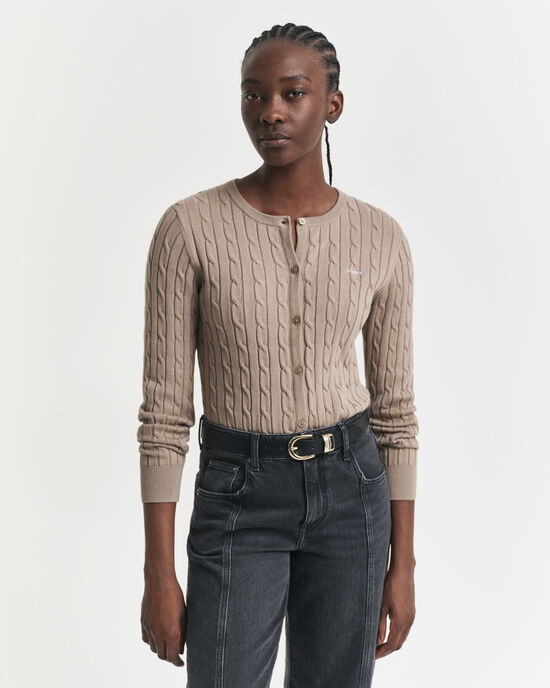 Joustopuuvillainen Shield-palmikkoneuletakki