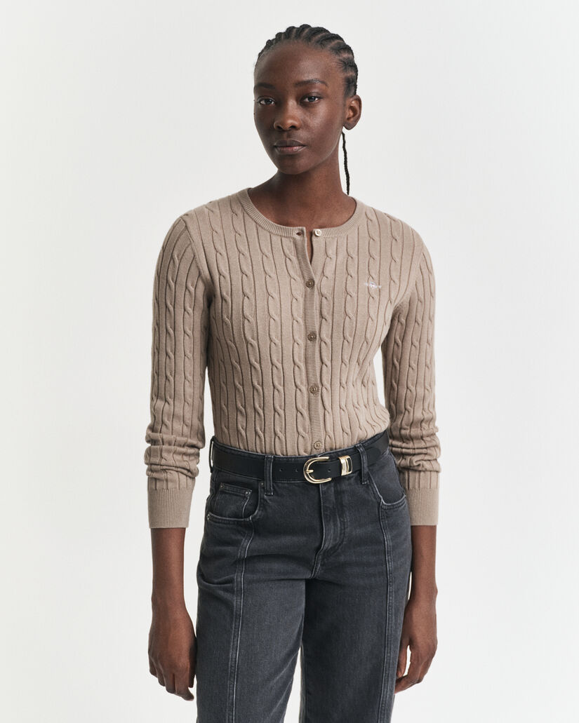 Joustopuuvillainen Shield-palmikkoneuletakki