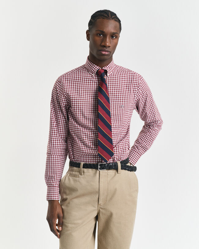 Regular fit ‑mitoitettu Classic Gingham -popliinipaita