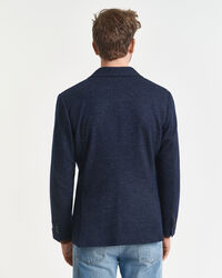 Kaksisävyinen villa-puuvillasekoitteinen jerseybleiseri