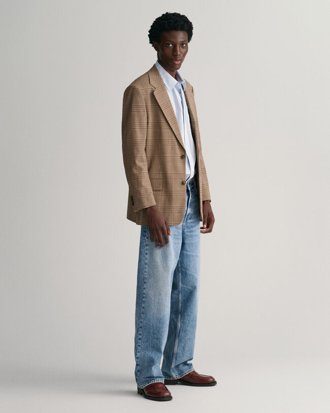 Relaxed fit ‑mitoitettu Glen Check -bleiseri