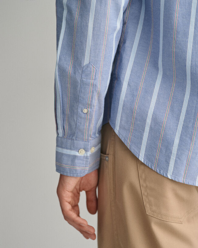 Regular fit ‑mitoitettu raidallinen Archive-oxford-paita 