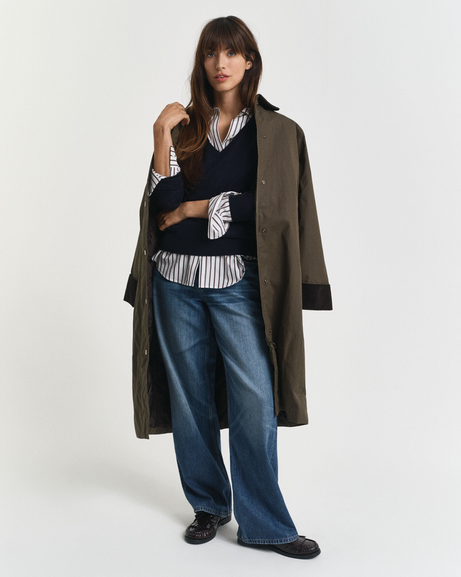 Ohut merinovillaneule, v-pääntie