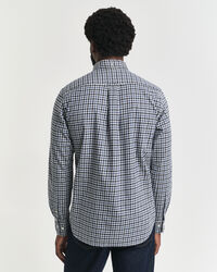 Regular fit ‑mitoitettu gingham-ruudullinen paita tvillikankaasta