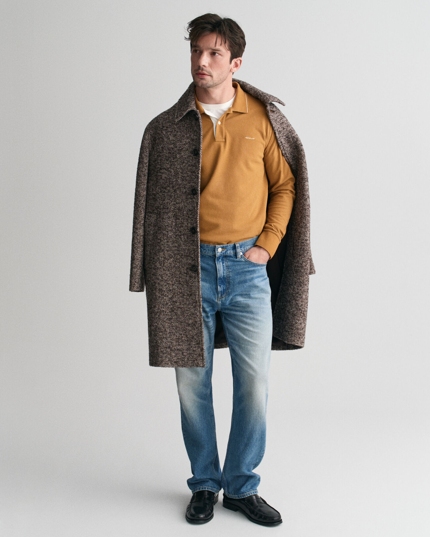 Pitkähihainen pikeepaita, kohopintainen kaulus