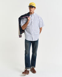 Relaxed fit ‑mitoitettu lyhythihainen Heritage-popliinipaita