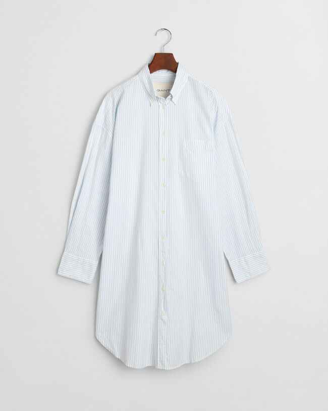 Oversized fit -mitoitettu ylellinen oxford-mekko