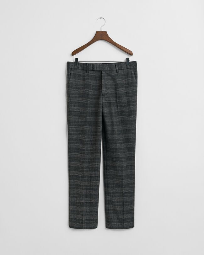 Slim fit ‑mitoitetut Glen Check ‑puvunhousut