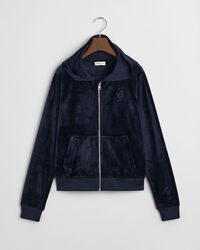 Teen Girls ‑malliston vetoketjullinen veluurihuppari