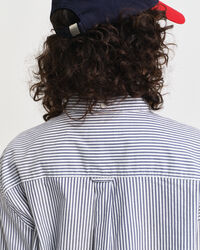 Relaxed fit ‑mitoitettu raidallinen Luxury-oxford-paita