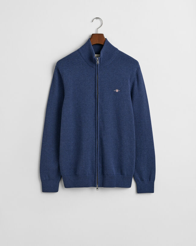 Vetoketjullinen Casual-puuvillaneuletakki