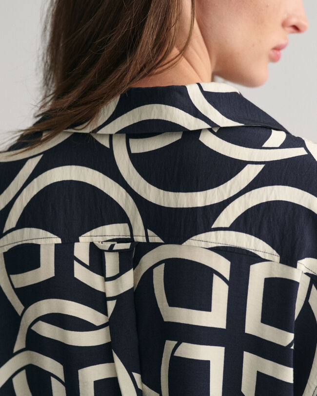 Lyhythihainen printtikuvioitu Monogram-kaftaani