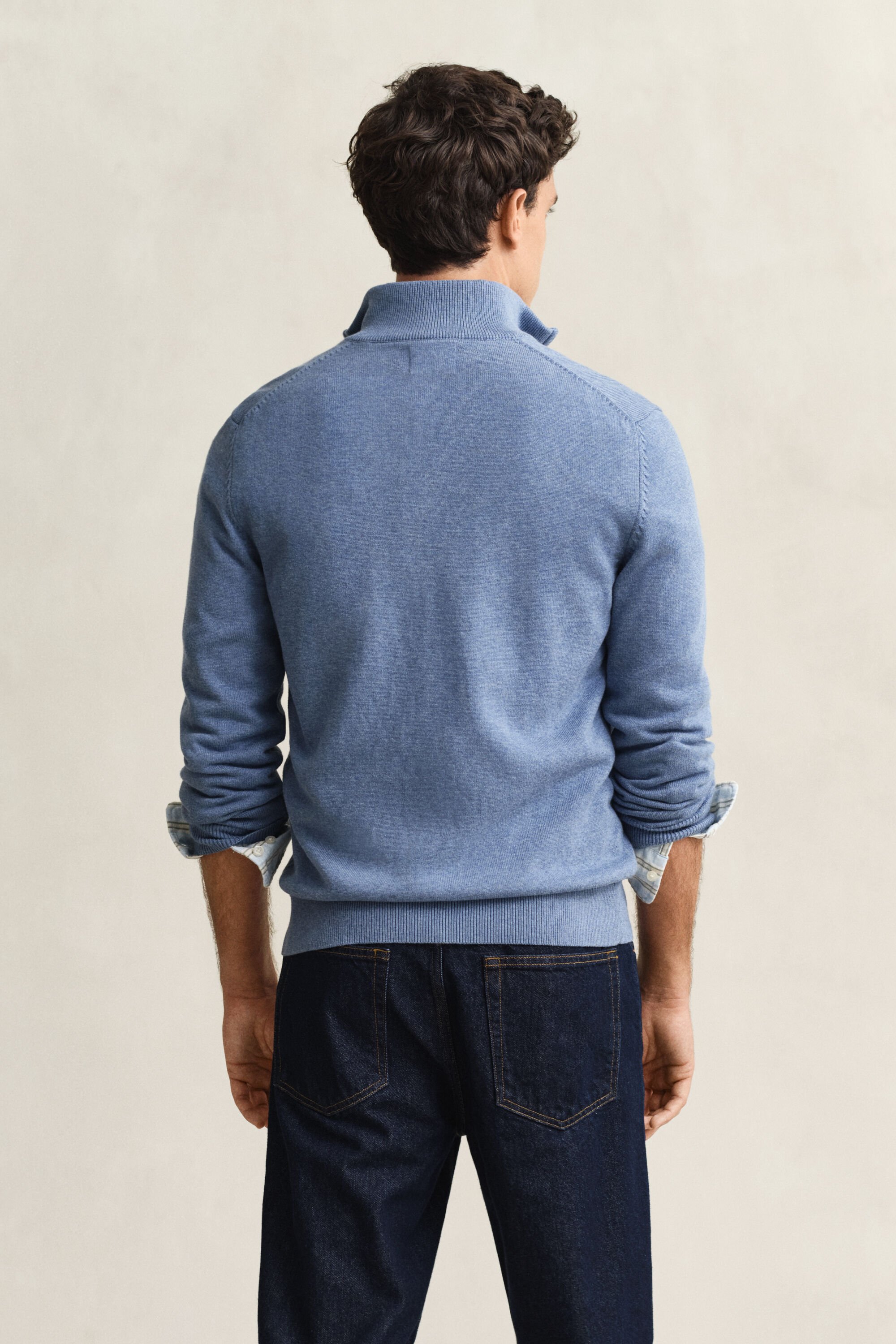 Vetoketjullinen Casual-puuvillaneuletakki