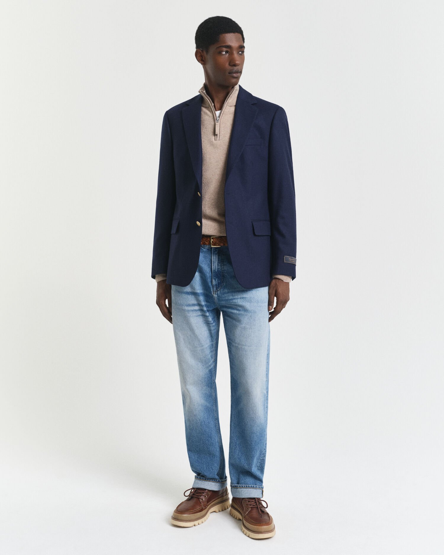 Ohut lampaanvillaneule, vetoketjukaulus