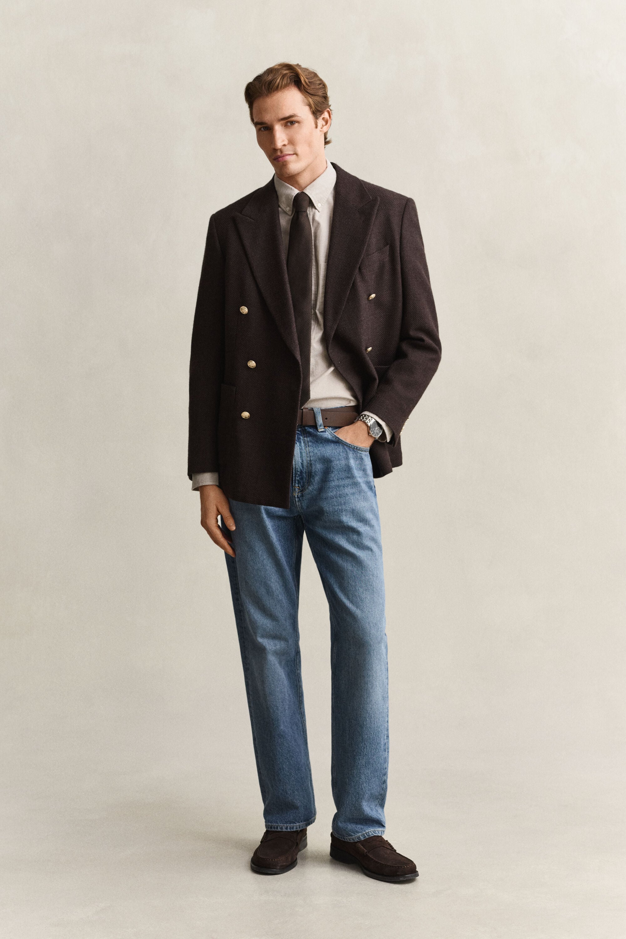 Regular fit ‑mitoitettu klassinen oxford-paita