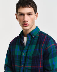 Regular&nbsp;fit ‑mitoitettu ruudullinen tvillipaita