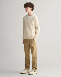 Teens-malliston Shield-palmikkoneule, v‑p&auml;&auml;ntie