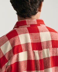 Oversized fit ‑mitoitettu kohopintainen Buffalo-ruutupaita